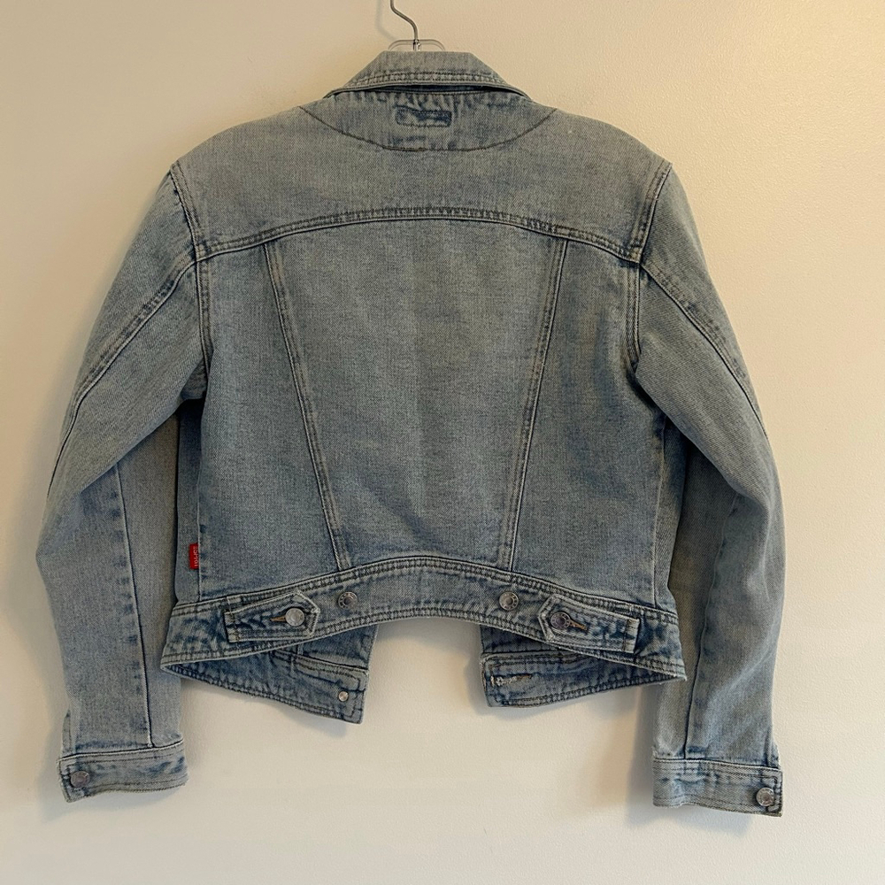 Vintage 90s Esprit Denim Jacket Small Light Wash Jean Jacket Cotton Classic Fit - Picture 5 of 11